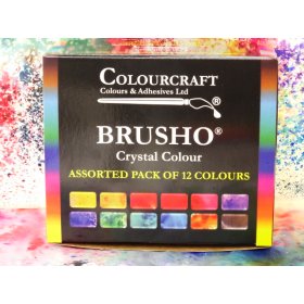 Brusho Starter Packs  - Fixed Assortment 12 colours.